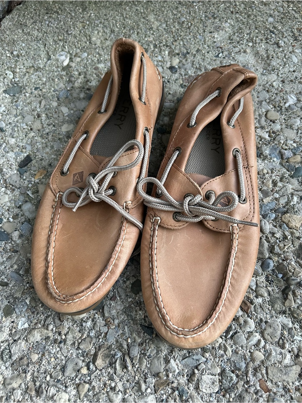 Sperry Top-Sider Boat Shoes Mens 10M Sahara Brown Leather 2-Eye Casual Deck